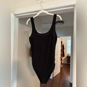 Ozma Christy Bodysuit Large Black Silk Noil
